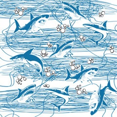 full screen shark vector desi...