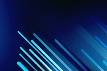 Obraz premium Futuristic blue glowing lines digital technology abstract motion background