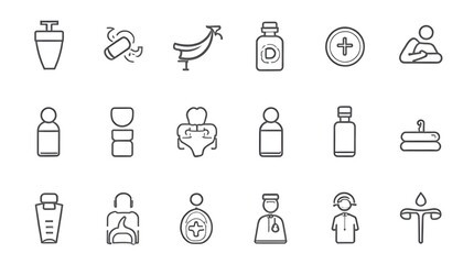 medical icons set