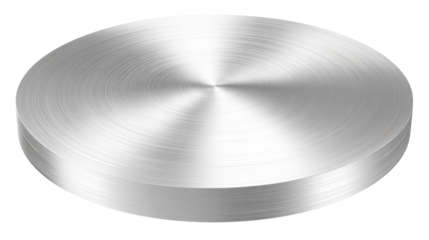 titanium disc stand with concentric machining lines