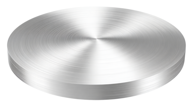 titanium disc stand with concentric machining lines