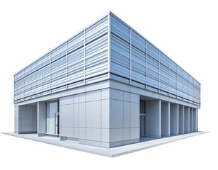 Fototapeta premium Modern, light-gray commercial building