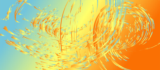 Abstract orange background with sun.