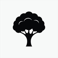  tree icon silhoutte vector style with white background