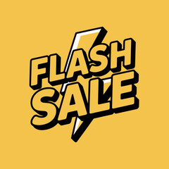 Dynamic flash sale announcement with bold typography