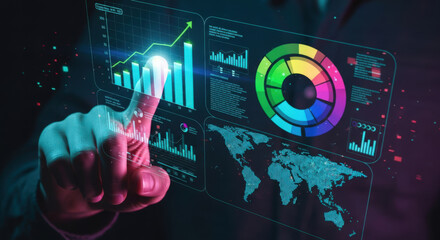 Navigating Global Business Intelligence with Interactive Financial Charts and Graphs on a Holographic Interface for Strategic Planning and Growth
