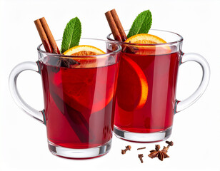 Mulled Wine isolated on transparent background