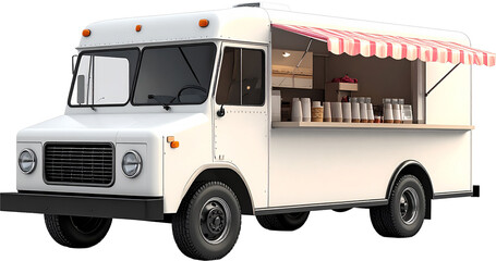 Ice Cream Truck 3D PNG Transparent Background