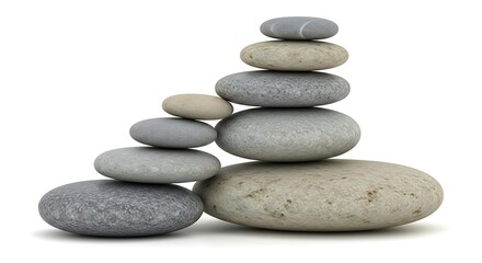 Zen Balance: Stacked Stones Symbolizing Harmony Meditation and Tranquility