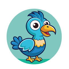 design logo vector icon illustration cartoon bird dodo