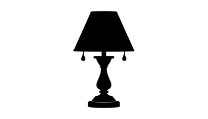 Silhouette of a decorative table lamp