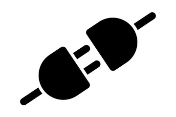 Icon image with two sockets for use in publications, business and corporate materials, stores and companies.