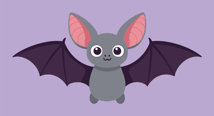 Cute Cartoon Bat Character Illustration