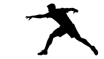 Silhouette of a male athlete in action