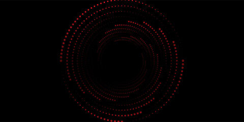 Modern abstract background. Spiral logo icon or design element. Black dots vector