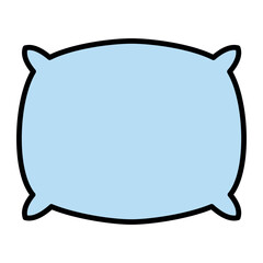 Soft Pillow Icon – Vector Illustration for Sleep and Comfort Concepts