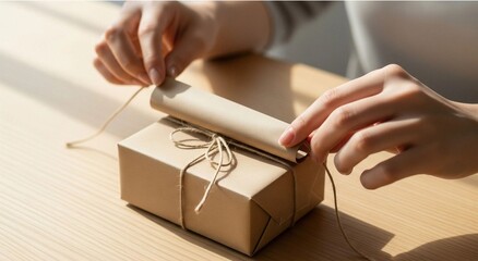 Personal Touch on Package at Home, Lifestyle Shot, Cozy Environment, Close-Up Perspective