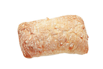 Ciabatta rustic bread isolated on a white background.