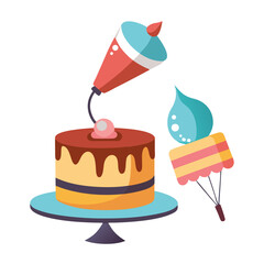 birthday cake isolated on white