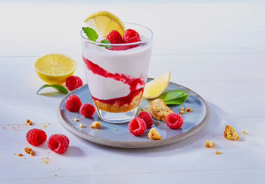 Himbeer Zitrone Joghurt Quark Creme