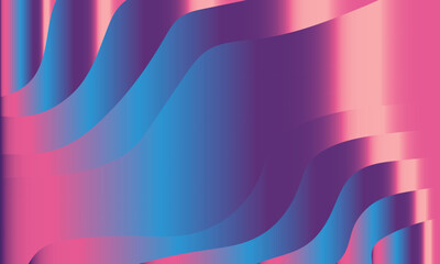 Abstract Gradient Waves Pink Blue Purple Smooth Flowing Background vector illustration
