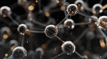 glowing spheres linked together