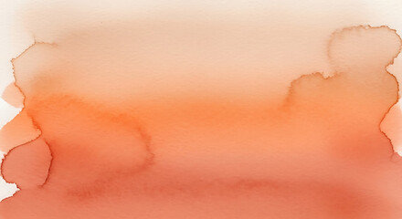 Fototapeta premium Warm abstract watercolor wash with soft blended peach and orange tones blended beautifully