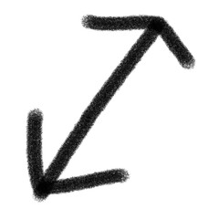 Diagonal Arrow with Two Tips Up and Left Pointing