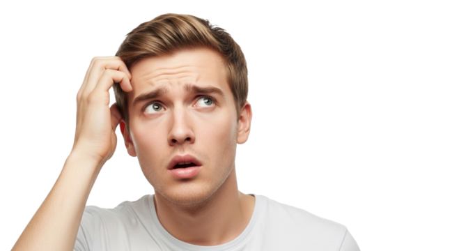 Confused Man Facial Expression