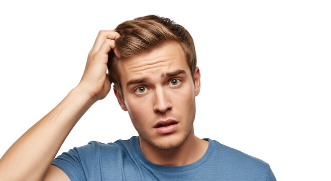 Confused Man Facial Expression - Powered by Adobe