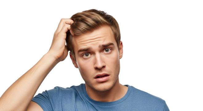 Confused Man Facial Expression