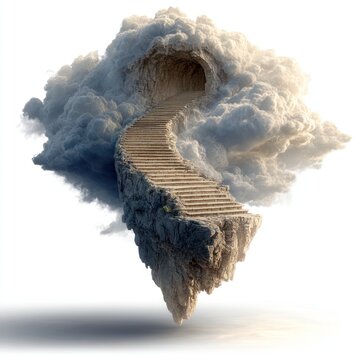 Floating cloud steps