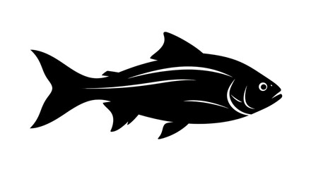 Obraz premium Fish silhouette art for wildlife, ocean or aquarium themed designs
