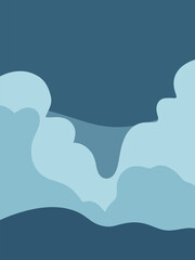 Clouds in Blue Sky Background