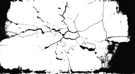 Obraz premium Broken cracked wall. Grunge texture