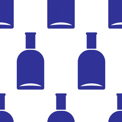 Seamless pattern of blue perfume bubbles on a white background. Minimalistic perfume background for beauty projects