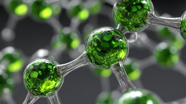 green molecules complex structure - Powered by Adobe