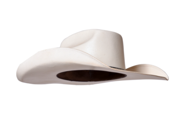cowboy style hat straw hat with black ribbon isolated on white background, straw hat for women and men head protection