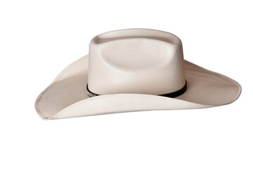 cowboy style hat straw hat with black ribbon isolated on white background, straw hat for women and men head protection