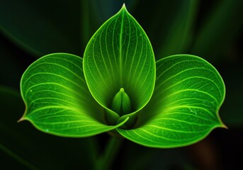 A close up view of a vibrant green plant with leaves