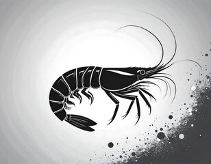 Silhouette of a shrimp