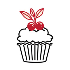 cupcake with cherry