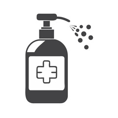 Obraz premium 3d antibacterial hand sanitizer disinfection icon on white background