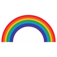 Rainbow colored design on a white background Illustration