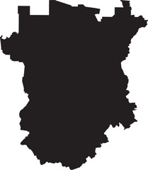 Obraz premium Chechnya Map Silhouette Solid.e