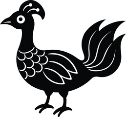 rooster isolated on white  on transparent background