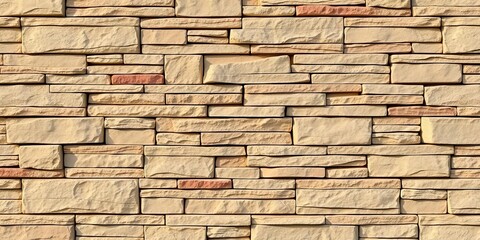 Seamless texture of natural flagstone wall cladding , elegant, rustic