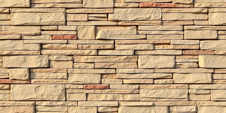 Seamless texture of natural flagstone wall cladding , elegant, rustic