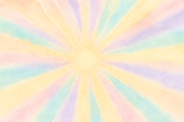 Obraz premium Soft pastel watercolor tie dye burst background abstract colorful gentle radiating pattern