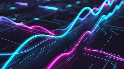Neural Network Flow and Machine Learning – Big Data, AI, and Complex Information Systems. Futuristic 3D Rendering of Data Analysis, Visualization, and Technology Innovation in Cyberspace.